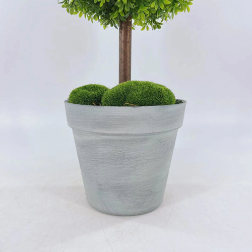 buisson artificiel en pot double boule décoratif pour intérieur et extérieur - vue 7 sur 7