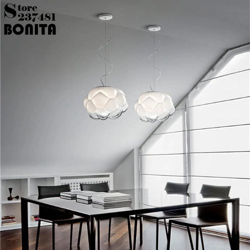 suspension en verre à bulles style moderne et épuré - vue 4 sur 5