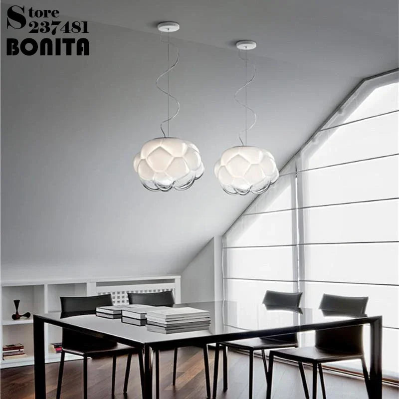 suspension en verre à bulles style moderne et épuré - vue 3 sur 5