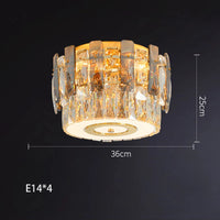 plafonnier led en verre cristal intensité réglable décoration moderne