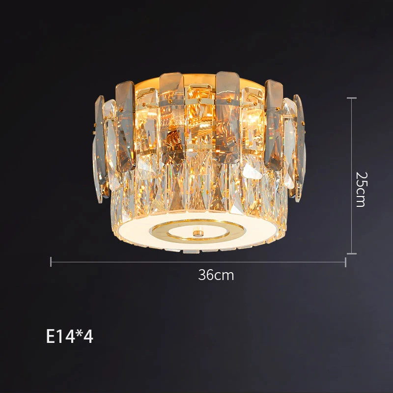 plafonnier led en verre cristal intensité réglable décoration moderne