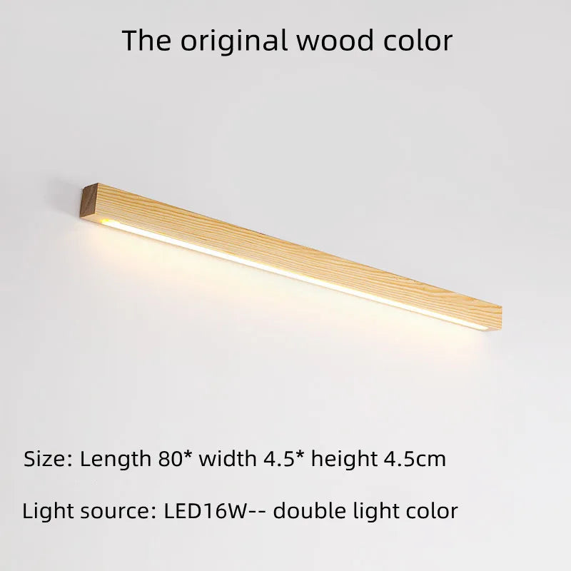 Applique murale LED double couleur en bois de noyer - vue 8 sur 12