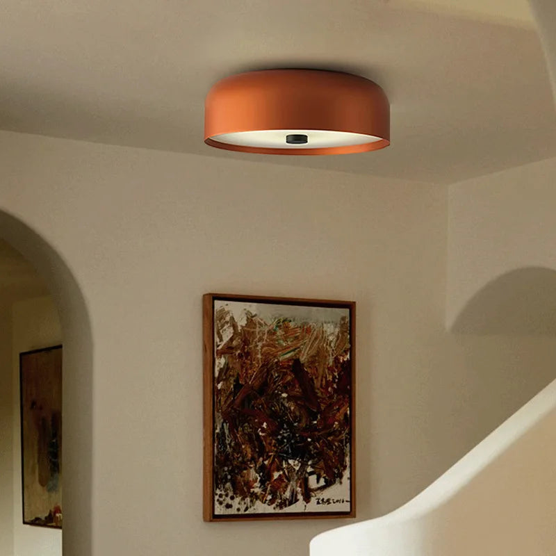 Plafonnier LED nordique Orange/noir/blanc - vue 4 sur 9