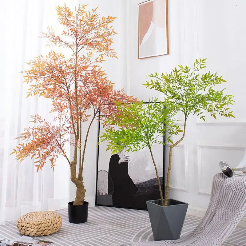 grandes branches artificielles de nandina palmier tropical pour décoration intérieure - vue 1 sur 6