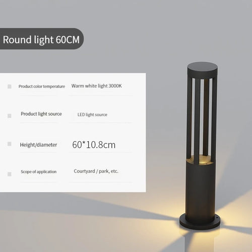 lampe de jardin moderne étanche en aluminium pour extérieur