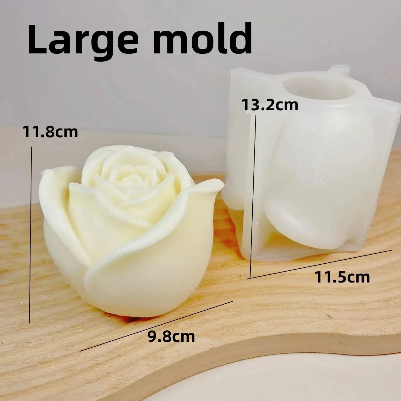 moule en silicone 3d bouquet de roses pour bougie - vue 7 sur 18
