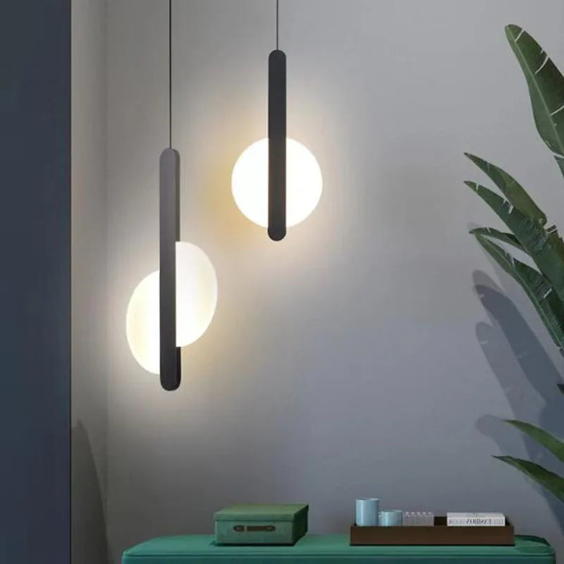 Lustre nordique Art minimaliste LED Lustre suspendu acrylique salon chambre Foyer Restaurant Bar éclairage domestique décor Lustre