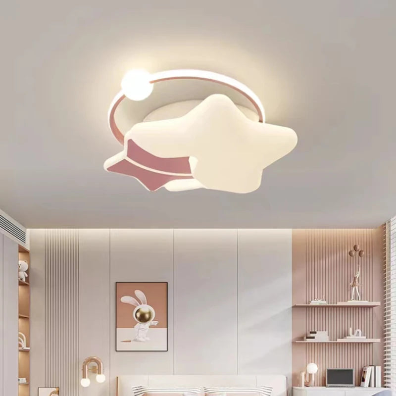 plafonnier moderne étoilé pour chambre d'enfant chaleureuse et romantique - vue 3 sur 9