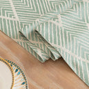 Chemin de table brodé motifs géométriques style bohème