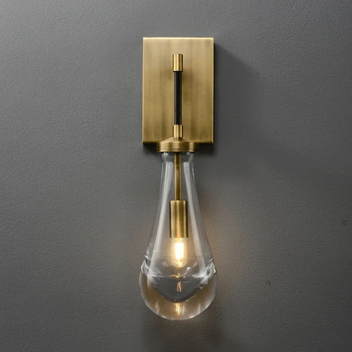 applique murale minimaliste de luxe en verre et cuivre led 2023 - vue 4 sur 8