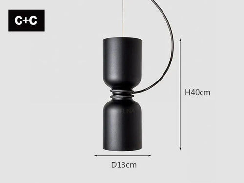 suspension nordique moderne à led pour décoration intérieure créative - vue 24 sur 24