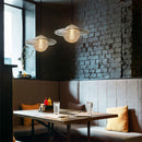 lustre moderne en verre style nordique soucoupe volante led