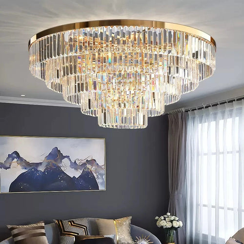 lustre en cristal luxe pour décoration intérieure et éclairage élégant - vue 2 sur 10