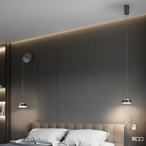 suspension moderne minimaliste en luxe noir design élégant - vue 2 sur 18