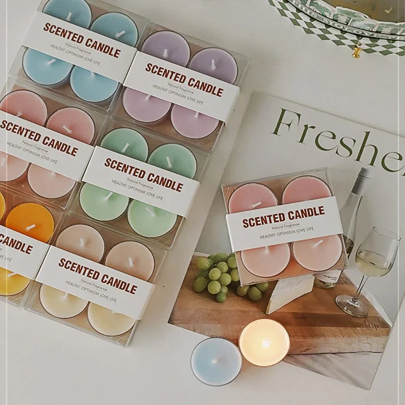 lot de 4 bougies parfumées en cire de soja pour décorations et événements - vue 1 sur 12