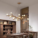 Lustre LED style branche de bois design moderne