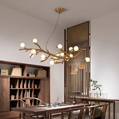 Lustre LED style branche de bois design moderne - vue 7 sur 15