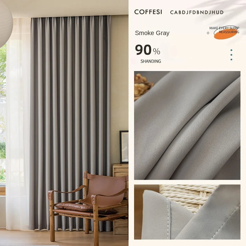 Rideau moderne plissé occultant luxe pour salon chambre - vue 15 sur 18