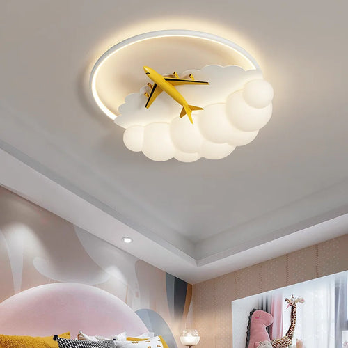 lustre moderne led pour enfant en forme d'avion - vue 3 sur 12