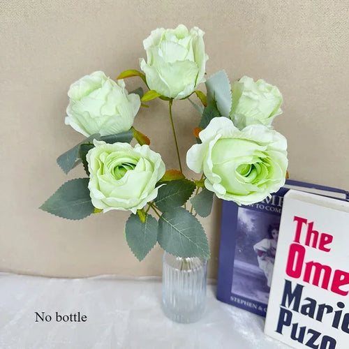 bouquet de roses artificielles en soie pour mariée décoration élégante - vue 9 sur 16