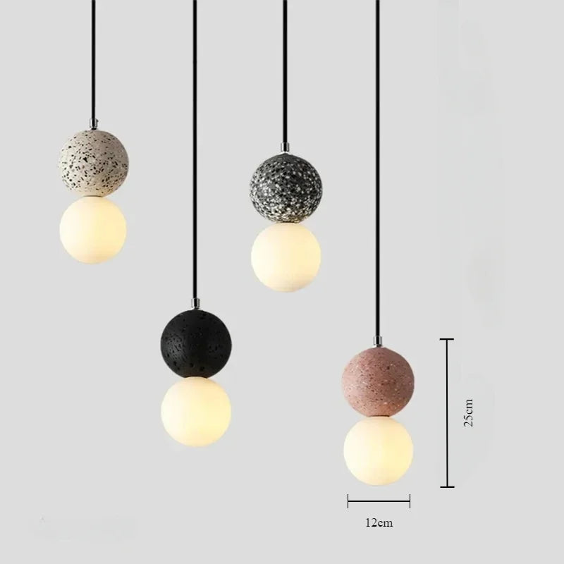 suspension moderne en terrazzo design nordique pour décoration intérieure - vue 4 sur 9
