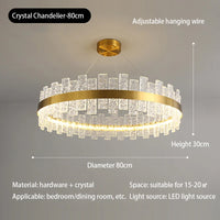 suspension moderne nordique en verre cristal design élégant