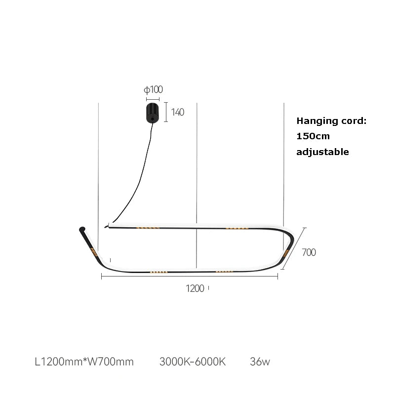 lustre rond à capteur mains et intensité variable - vue 11 sur 11