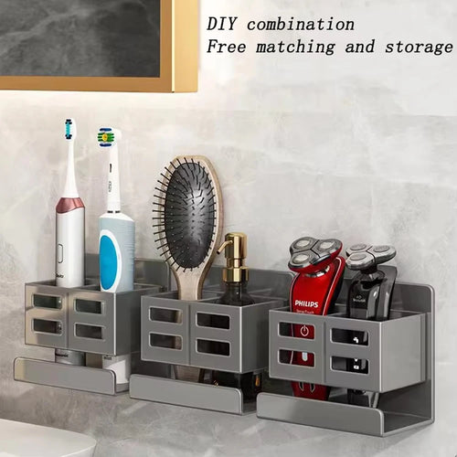 porte-brosse à dents multifonctionnel pour rangement salle de bain - vue 5 sur 8