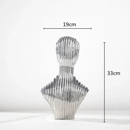 sculpture en verre abstraite avec rayures décoratives pour décoration intérieure - vue 16 sur 15