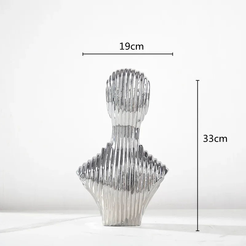 sculpture en verre abstraite avec rayures décoratives pour décoration intérieure - vue 15 sur 15
