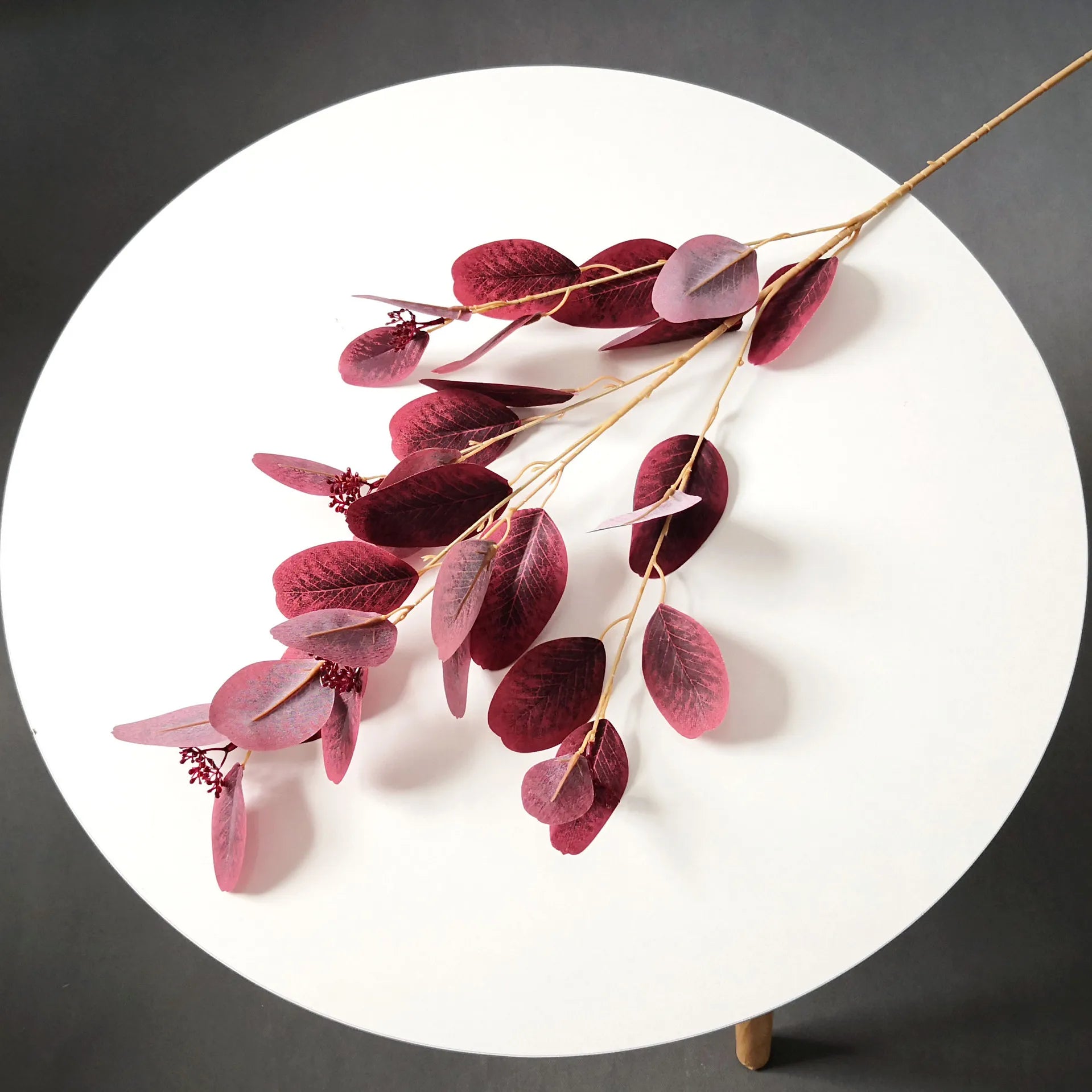 branches de feuilles d'eucalyptus en soie artificielle pour décoration florale - vue 11 sur 17