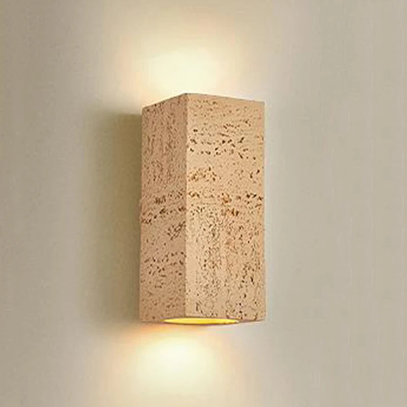 Applique Led Wabi-sabi carrée en ciment nordique - vue 4 sur 11
