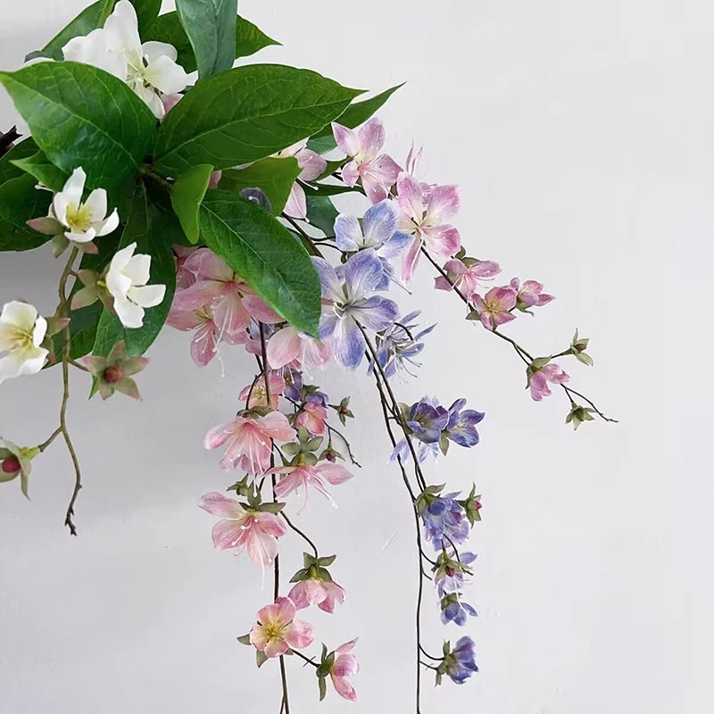 fleurs artificielles suspendues jasmin décoration mariage pour balcon - vue 4 sur 10