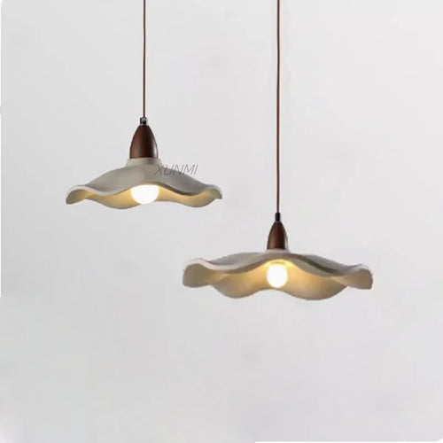 suspension wabi-sabi en ciment et travertin pour décoration intérieure - vue 2 sur 14
