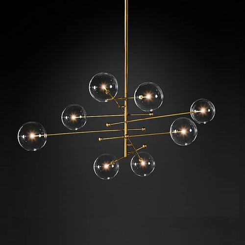 lustre led en verre nordique pour éclairage suspendu décoration intérieur - vue 3 sur 10