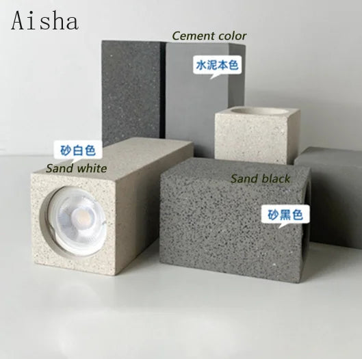 plafonnier terrazzo led en ciment style industriel pour intérieur moderne - vue 3 sur 12