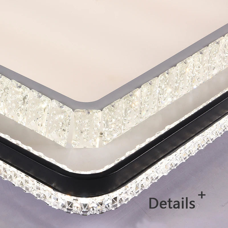 plafonnier en cristal à led design moderne pour intérieur élégant - vue 6 sur 6