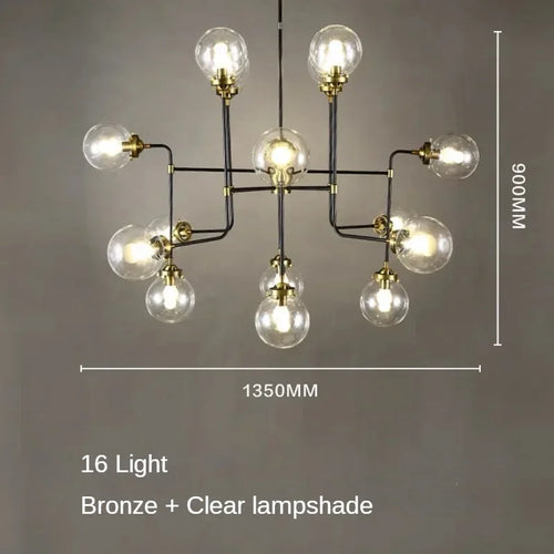 lustre artistique en verre pour décoration intérieure moderne - vue 10 sur 24