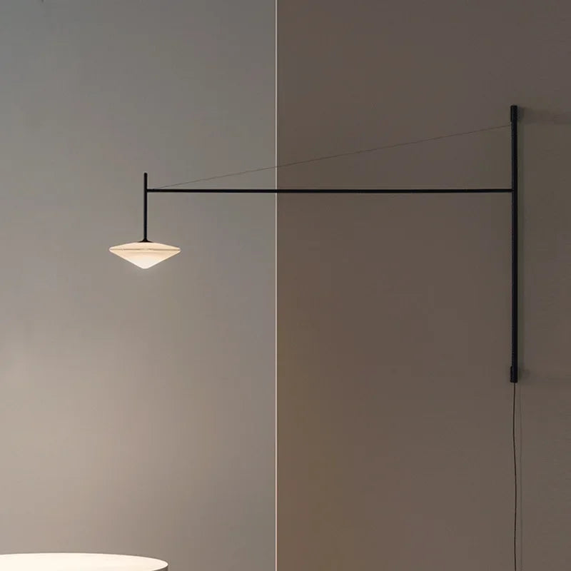 applique murale led nordique avec long bras à bascule - vue 3 sur 12