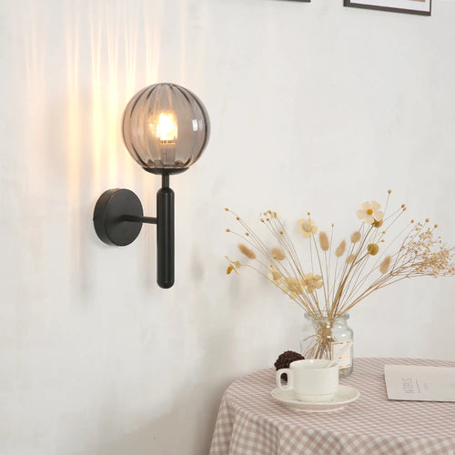 Applique nordique chambre moderne à côté de boule de verre applique murale LED luminaire applique éclairage salle de bain miroir escalier lumière Luminaria - vue 2 sur 14