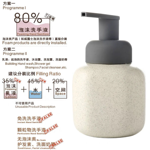bouteille en céramique pour savon et gel douche portable - vue 21 sur 21