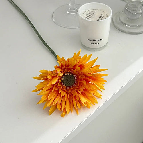 fleur artificielle gerbera pour décoration de mariage et vase - vue 8 sur 11