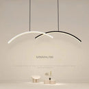 lustre moderne à leds avec télécommande et ligne simple