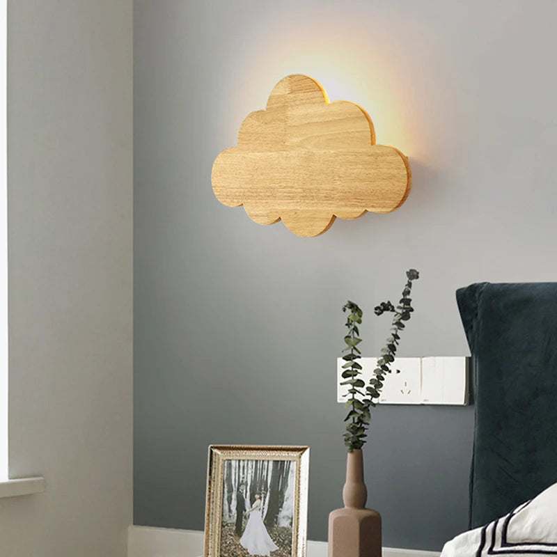 applique murale en bois style nordique moderne pour chambre d'enfant - vue 3 sur 7
