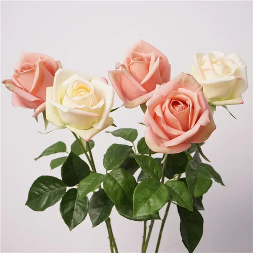 décoration de balcon fleurs artificielles roses touché réel décoratif - vue 5 sur 11