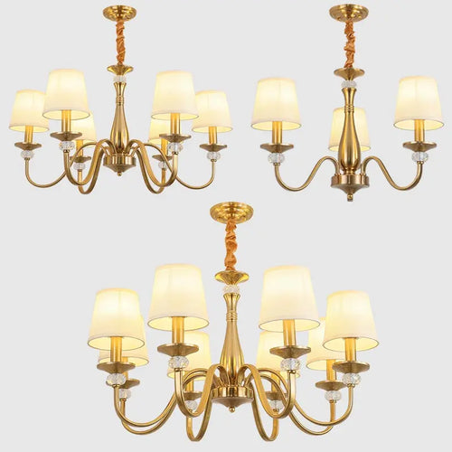 lustre rétro en tissu pour décoration intérieure campagne - vue 4 sur 18