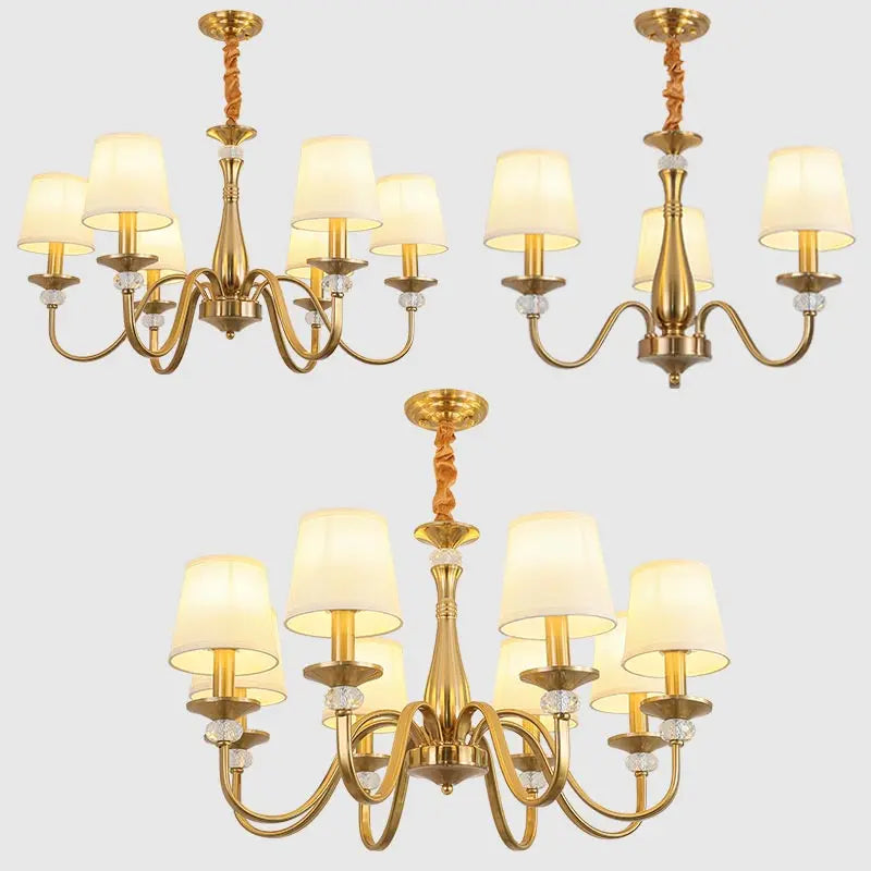 lustre rétro en tissu pour décoration intérieure campagne - vue 3 sur 18