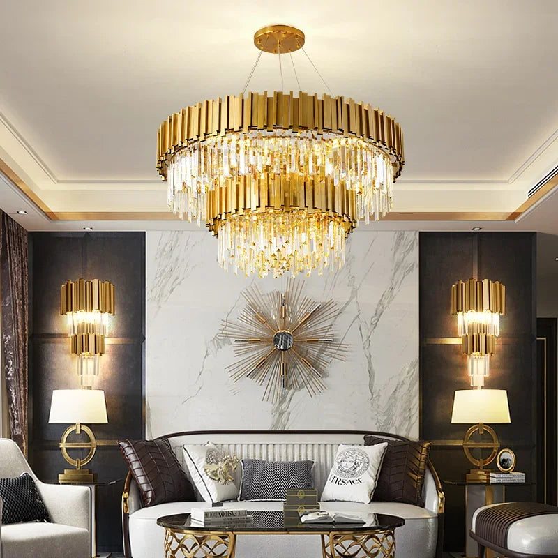 lustre en cristal moderne pour décoration intérieure élégante - vue 5 sur 14
