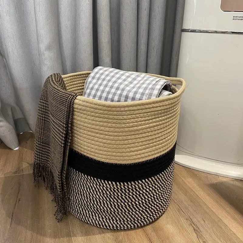 panier de rangement en corde de coton pour la maison et les jouets - vue 4 sur 12