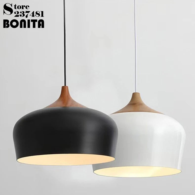 suspension en bois style nordique pour éclairage moderne - vue 3 sur 10